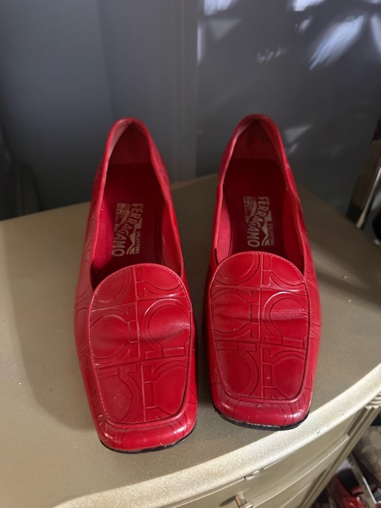 Red Ferragamo shoes